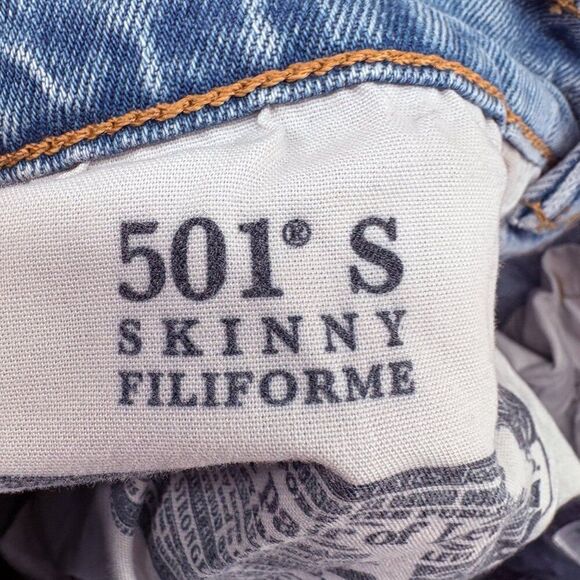 Levi’s 501 High Rise Cutoff Jean Shorts | W27 | Light Wash | Raw Hem Vintage Rew - Picture 14 of 15